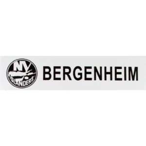  Sean Bergenheim Islanders Game Used Locker Room Name Plate 