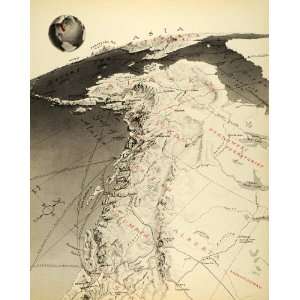  1940 Print Map Alaska Yukon Canada Provinces Bering 