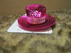   sequined Miss birthday girl party hat toddler one size barrette  