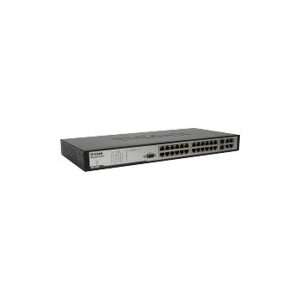 LINK SYSTEMS MGD 24 Port 10/100 Poe Switch 2 Combo SFP Slots Limited 