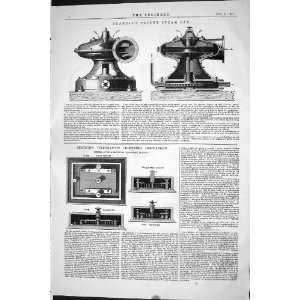  1870 BRAKELL PATENT STEAM FAN BERTSCH TELEGRAPHIC LIGHTING 