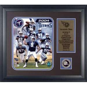 Tennessee Titans Framed 2004 NFL Team Photograph with Team Coin 