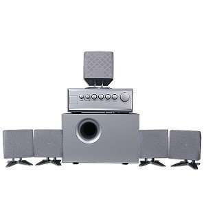   Piece 5.1 Channel Multimedia Speaker System (Silver) Electronics