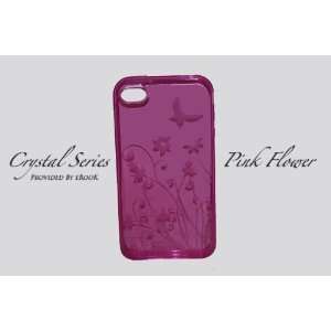 iPhone 4 Pink Flower Crystal Case