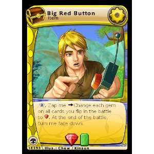  Big Red Button Free Realms Exclusive Trading Card Game 