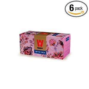 Wissotzky Rose Chai, 1.41 Ounce Boxes (Pack of 6)  Grocery 