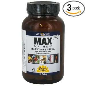 Country Life Maxi Sorb Max For Men Multivitamin and Mineral Iron Free 