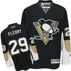 Reebok Pittsburgh Penguins #29 Marc Andre Fleury Black Premier Hockey 