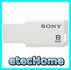 Sony MicroVault Tiny 8GB 8G USB Flash Drive USM M White
