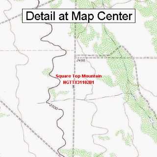  USGS Topographic Quadrangle Map   Square Top Mountain 