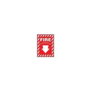  X 7 Red And White Plastic Value Extinguisher Sign Fire 