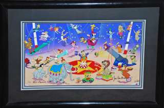 Signed Hanna Barbera Limited Ed Cel, Circus of the Stars, 1992, 36 x 