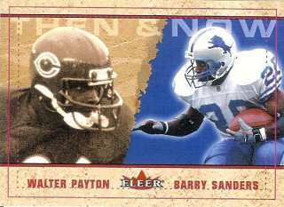   VAULT PROOF 2002 Then and Now UNISSUED 1/1 Walter Payton Barry Sanders