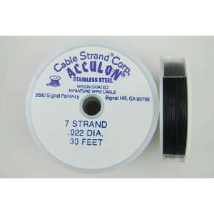  Acculon beading wire tigertail .022 30ft Black