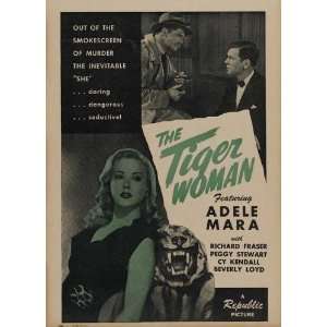 Tiger Woman Movie Poster (27 x 40 Inches   69cm x 102cm) (1944) Style 