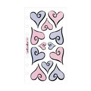   Vellum Stickers Hearts Of Love SPVM 51; 6 Items/Order