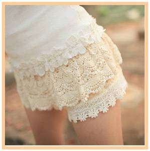 Tiered Embroidery CROCHET SHORTS Lace Sweetheart Gorgeous Style Hot 