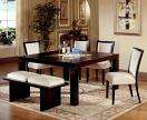 DINING SUITE KITCHEN MOVADO TABLE CHAIRS & BENCH SET  
