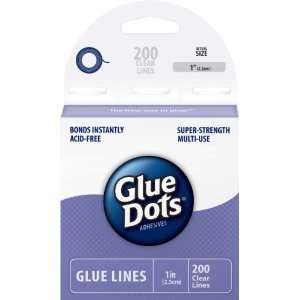  Glue Dots 1 Glue Line Roll 200 Clear Lines (G22263) Arts 