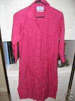 VINTAGE THOMAS PINK SHIRT DRESS MADE IN ENGLAND 1990s LADIES SIZE 12 