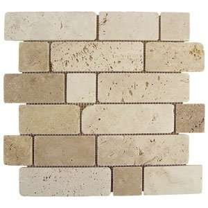   Emphasis Stone Mosiacs Travertino Brick Ceramic Tile
