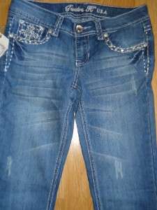 12K booty jeans SKINNY low rise CROSS crystal SPARKLE 34 bling 13 