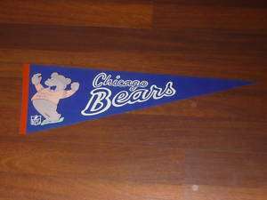1960s CHICAGO BEARS FOOTBALL PENNANT COLORFUL  
