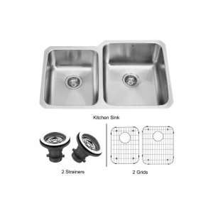  Vigo Industries 32 Undermount Kitchen Sink, Two Grids and 