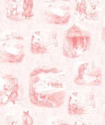 Beatrix Potter GARDEN TALES TONAL ON TAN Peter Rabbit fabric OOP Fat 