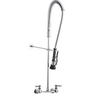  Chicago Faucets 510 GCTFABCP Pre Rinse Wall Mnt Tripl 