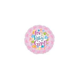  9 Airfill Baby Girl Footsies M34   Mylar Balloon Foil 