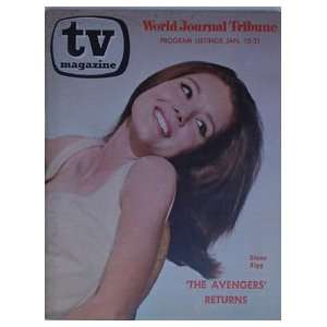  Diana Rigg World Journal Tribune TV Magazine (Guide 