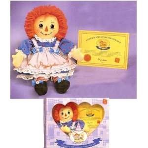  12 Raggedy Ann Commemorative Certificate Doll