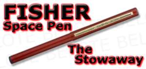 Fisher RED Stowaway Space Pen w/ Clip SWY/C RED *NEW*  