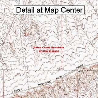  USGS Topographic Quadrangle Map   Bates Creek Reservoir 