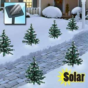  2 Solar Christmas Path Trees