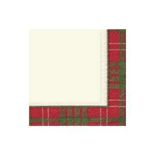  Caspari Tartan Beverage Napkins