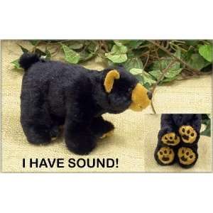  Standing Black Bear with Sound Chip 6 Plush Stuffed 