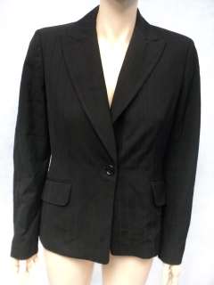 ANN TAYLOR Black Rayon Wool Jacket Blazer Sz 6 Small  