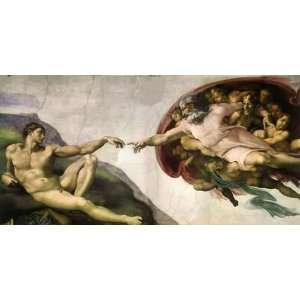  Michelangelo Buonarroti 38W by 17H  Creation of Adam 