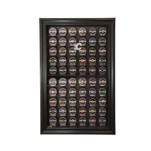  60 Puck Cabinet Style Blackl Display Case   Calgary Flames 
