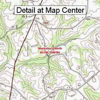  USGS Topographic Quadrangle Map   Blacksburg North, North 