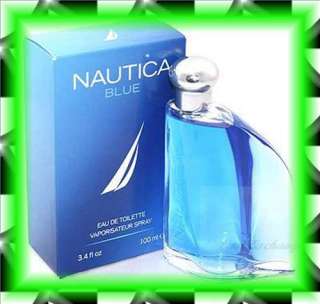 NAUTICA BLUE by Nautica 3.4 oz Cologne MEN NEW IN BOX  