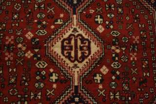 ANTIQUE TRIBAL 3X4 ABADEH SHIRAZ PERSIAN ORIENTAL AREA RUG WOOL CARPET 