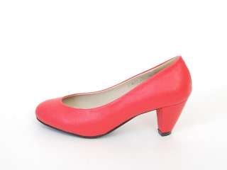 BCU 318734 Women Shoes Fashion Cozy Pumps Middle Heels Reds US  