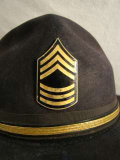   CAMPAIGN 1st SERGEANT Gunnery TROOPER Old STATE POLICE Drill HAT