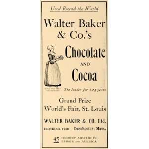  1905 Ad Walter Baker Chocolate Grand Prize Worlds Fair 