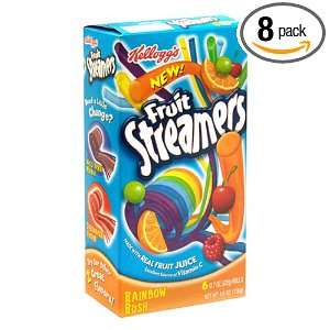 Kelloggs Fruit Streamers Rainbow Rush, 4.8 Ounce, 6 Count Boxes (Pack 