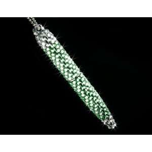  Bling Bling Green & Clear Ring Crystal Pendant Rollerball Pen 
