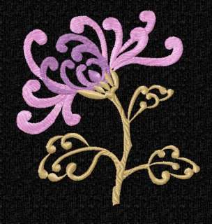 Chinese chrysanthemum 8 Machine embroidery designs set  